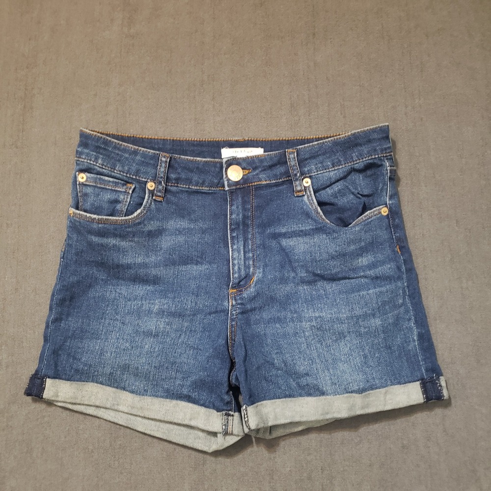 STS Blue Denim Shorts Womens 28 Blue Molly High‎ Rise Cuffed